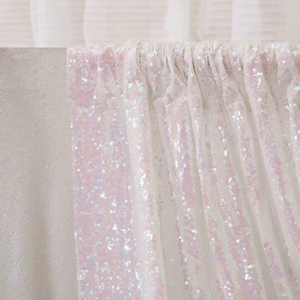 Personalizzato Baby shower ragazze tenda camera da letto foto sala sfondo 2X8 ft sfondo iridescente paillettes - Product Image 2