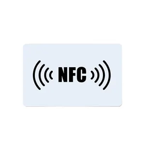 Alta qualidade sem contato plástico rfid nfc cartões de visita personalizado em branco ntag 216 pvc cartão inteligente digital nfc cartão