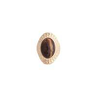 Bague en pierre naturelle de style palais vintage pour femme, bagues statement ovales exagérées en améthyste et agate, bijoux de mode bohème de luxe