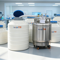Bouteille d'azote liquide de laboratoire Récipient d'azote liquide cryogénique de grand calibre