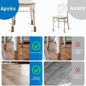 Protège-pieds de chaise, protections de sol pour pieds de meubles, chaussettes pour pieds de table - Product Image 5