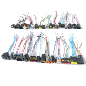 Kabel Headlight Konektor Pigtail Plug 10pin Otomatis Tahan Air Konektor Coil Pengapian 1J0973735 1J0973835 Cocok untuk AUDI A3 VW