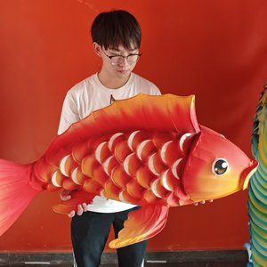 중국 제조업체 중국 새해 크리스마스 뜨거운 판매 공장 가격 내구성 방수 실크 잉어 물고기 랜턴 에너지 절약 - Product Image 5