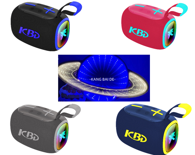 KBD-S500 5.4 Portable Speaker RGB Light TWS Outdoor Wireless Speaker FM TF USB AUX
