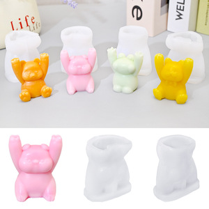Sớm Riser DIY dễ thương tay nâng động vật nhỏ Silicone khuôn máy tính để bàn tin nhắn Clip trang trí đồ trang trí ảnh Clip thạch cao khuôn - Product Image 2