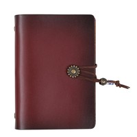 Carnet de notes portable en cuir véritable, style professionnel, avec logo, pour fournitures de bureau, journal de voyage vintage, cadeau