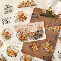 15 feuilles/paquet Autocollants créatifs en soie Tiying, autocollants pour planificateur, décalcomanies, autocollants pour enfants, fournitures de bricolage pour planificateur