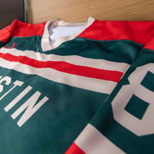 เสื้อกีฬาฮ็อกกี้น้ำแข็งผ้าโพลีเอสเตอร์100% แห้งเร็วระบายอากาศได้ดี SI-IHJ-010ดีไซน์ใหม่ - Product Image 1