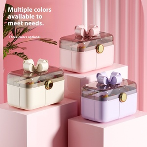 Customized Aluminum Double Layer Dust-proof Desktop <strong>Storage</strong> <strong>Box</strong> for Princess Hair Band Decals PP Hair <strong>Tie</strong> Hairpin-Modern Design - Product Image 3