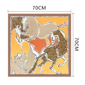 Luce all'ingrosso di lusso di alta qualità nuova moda Senior Sense cavallo leopardo stampa 70cm sciarpa di <span class=keywords><strong>seta</strong></span> quadrata per la corrispondenza della camicia - Product Image 6
