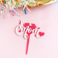 Muttertags-Acryl-Cake-Topper Anpassbare Größe für Muttertags-Kuchendekoration Partyzubehör Kuchendekoration