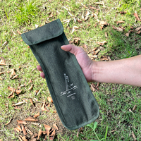 Sac de rangement portable pour piquets de camping à rabat ; Organisateur de clous en acier et de petites pièces dans un kit d'outils portatif en forme d'enveloppe