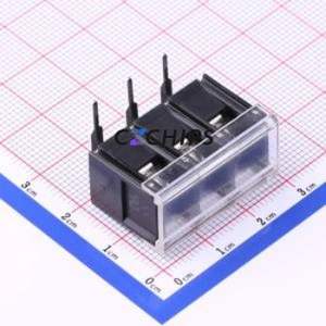 KF38R-8.25-3P Barrier Terminal Block Bent Lead Through Hole,P=8.25mm Connector With Cover Plate 8.25mm 1x3P Right Angle Pin - Product Image 1