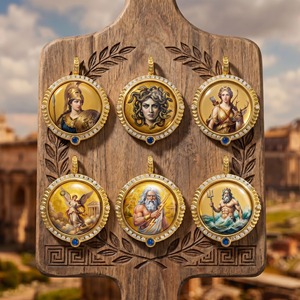 Collar Gótico con Colgante de Serpiente Medusa, Amuleto de Empoderamiento Femenino, Gema Azul, Circonita, Chapado en Oro de 18K - Product Image 5