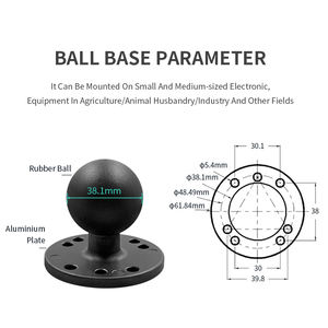 VINmounts Kit de Soporte con Ventosa de 1.5'' con Brazo de Doble Enchufe Tamaño C, Compatible con RAM, Listo para Tablet y Pantalla GPS - Product Image 2