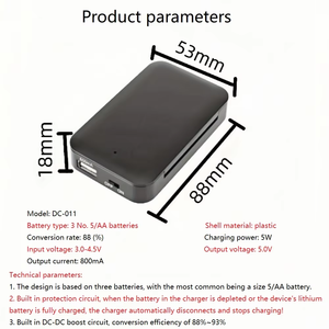 Batterie externe mobile d'urgence 3AA, boîte de batterie sèche 3 cellules au <span class=keywords><strong>nickel</strong></span>-hydrogène n ° 5, <span class=keywords><strong>banque</strong></span> d'alimentation pour téléphone portable - Product Image 4