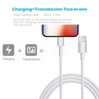 Câble de charge rapide PD 27W pour iOS, 9V 2.22A 3A, PD3.0, USB Type C vers 8 broches, pour iPhone et MacBook