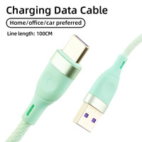 Câble de charge et de données USB 3.0 Type-C 5A 100W 1M super rapide en alliage d'aluminium et nylon tressé SD-250 pour iPhone pour 15/16 Pro Realme