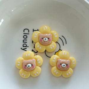 Cabujón de resina de flores de hielo, funda de teléfono de resina, cabeza de cuerda, flor, abalorio plano, artesanías de resina Kawaii para Decoración - Product Image 5