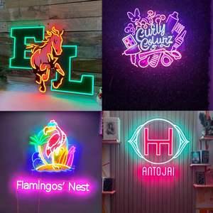 Custom Logo Neon Sign Personalized LED Business Logo Light with UV Printed Dimmable RGB for Studio Bar <b>Shop</b> - Product Image 5