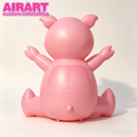 Ballon gonflable en forme de cochon assis, fabriqué en usine, pour la décoration d'événements d'ouverture de magasin, idée de cochon de dessin animé gonflable.