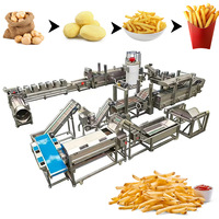 Volledig automatische 380V aanpasbare capaciteit aardappelchips en friet verwerkingslijn