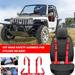 Racing Seat Belt 4 Point Polyester Webbing For UTV SSV Go Karts Car Safety Belts - Product Image 5