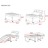 Lit escamotable pliable en métal, lit mural peu encombrant pour petit appartement, lit pliable en trois parties