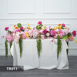 DKB Handmade Customizable Artificial Flower Runner Floor Silk Flower Row for Wedding Decorations-Long Lasting - Product Image 3