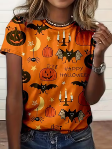 T-shirt da donna con stampa 3D teschio <span class=keywords><strong>Halloween</strong></span> - Product Image 2