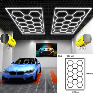 Plafonnier hexagonal à LED, équipement de lavage de <span class=keywords><strong>voiture</strong></span>, lumière d'entretien de <span class=keywords><strong>voiture</strong></span>, lumière d'atelier - Product Image 4