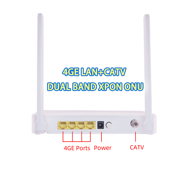 UTKing XP6481 GPON CATV ONT ONUS Dualband Xpon Onu with OMCI 4GE+CATV+2.4G&5.8G WiFi 2 Remote Control GPON XPON FTTA ONU