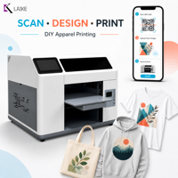 Imprimante de t-shirts en libre-service LAIKE, machine d'impression de vêtements DIY avec code QR pour vêtements personnalisés, sweat-shirts, sacs fourre-tout