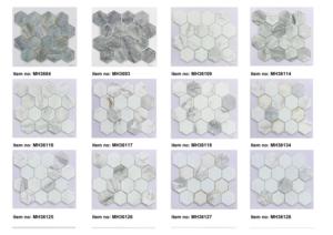 Spedizione Rapida, Piastrelle a Mosaico Europee Antiscivolo, Mosaico Artistico in Pietra Bianca, Piastrelle in Vetro per Pareti e Piscine - Product Image 2