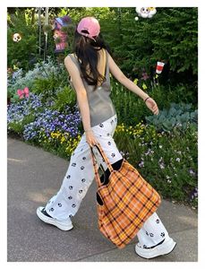 Yamoto กางเกงแฟชั่นชิคฤดูใบไม้ผลิกางเกงขากว้างเอวสูงหลวมลำลอง - Product Image 2