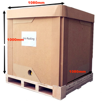 1000L golfkartonnen IBC-container voor verpakkingen van fruitpuree & -pasta