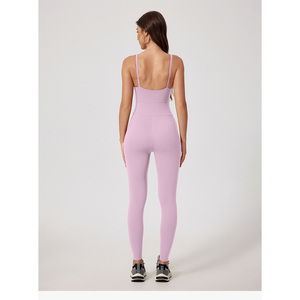 ชุดบอดี้สูทออกกำลังกายแบบรัดรูป แห้งเร็ว สัมผัสนุ่มเหมือนผิวเปลือย มีซิป เหมาะสำหรับวิ่ง ฟิตเนส โยคะ - Product Image 3