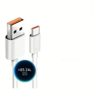 สายดาต้า USB-C สมาร์ท 1 เมตร 3 ฟุต 6A ชาร์จเร็ว สายหุ้ม PVC สำหรับ Huawei/Android สายชาร์จ Type-C - Product Image 1