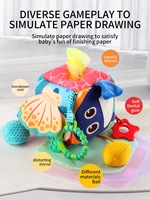 Balle en peluche 100% polyester de haute qualité personnalisée OEM Jouets éducatifs en tissu doux pour enfants avec sondeur intégré pour les enfants