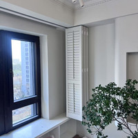 Stores en bois massif sur mesure, persiennes respirantes, portes et fenêtres, portes coulissantes et pliantes de style européen-américain, horizontales