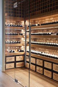 <span class=keywords><strong>Meuble</strong></span> de bar et casier à vin de luxe moderne en acier inoxydable et bois, présentoir de sol durable pour la maison - Product Image 3