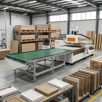 Routeur CNC pour le travail du bois à 5 axes HMI ATC avec changeur automatique de 12 outils et moteur pour aluminium, bois massif, MDF, panneaux de particules