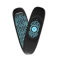 Super Mini modelo Air Mouse C120 retroiluminado 2,4G teclado inalámbrico Qwerty completo para Android TV Box Mini PC proyector Control remoto
