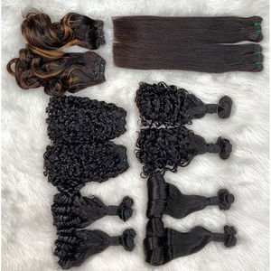 Tissage de cheveux bouclés birmans bruts à double tirage de haute qualité de qualité 12a, 100% cuticules alignées, vendeurs de paquets de cheveux de qualité 12a - Product Image 3