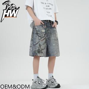 Pantalones Cortos de Mezclilla Tácticos Personalizados para Hombre, Estilo <span class=keywords><strong>Cargo</strong></span>, OEM al por Mayor, Urban Explorer Streetwear 2026 - Product Image 3