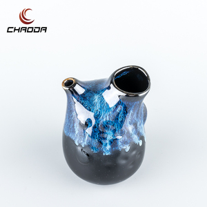 เซ็ตเซรามิกพร้อมแก้วไวน์สีน้ำเงินทรงปลาถ้วยไวน์ญี่ปุ่นขวดสาเกพอร์ซเลนขนาดเล็กโลโก้ออกแบบได้ตามต้องการ - Product Image 4