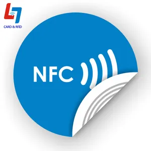 젖은 속지 NXP Ntag215 NFC 스티커 전화 용 접착제 NFC 스티커 태그