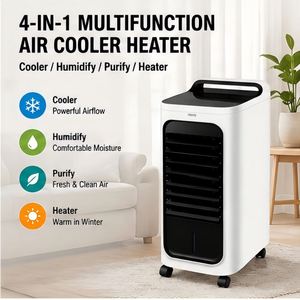 Ventilateur/Chauffage 6L 2000W avec télécommande, humidificateur, purificateur, circulation d'eau, fort débit d'air, faible bruit, efficacité énergétique EU - Product Image 1