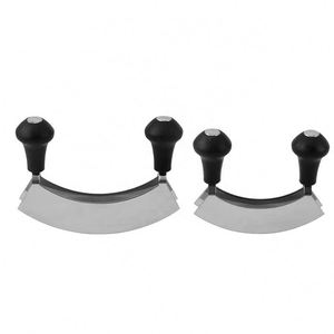 Hot Sale Stainless Steel Crescent Double Blade Vegetable Herb Mezzaluna Chopper Knife - Product Image 3
