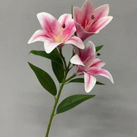 Rosa Hochzeits-Kunstblumen Phalaenopsis Orchidee Rose Künstliche Blumen für Hochzeitsraumdekoration und Bouquet-Dekoration Seidenblumen